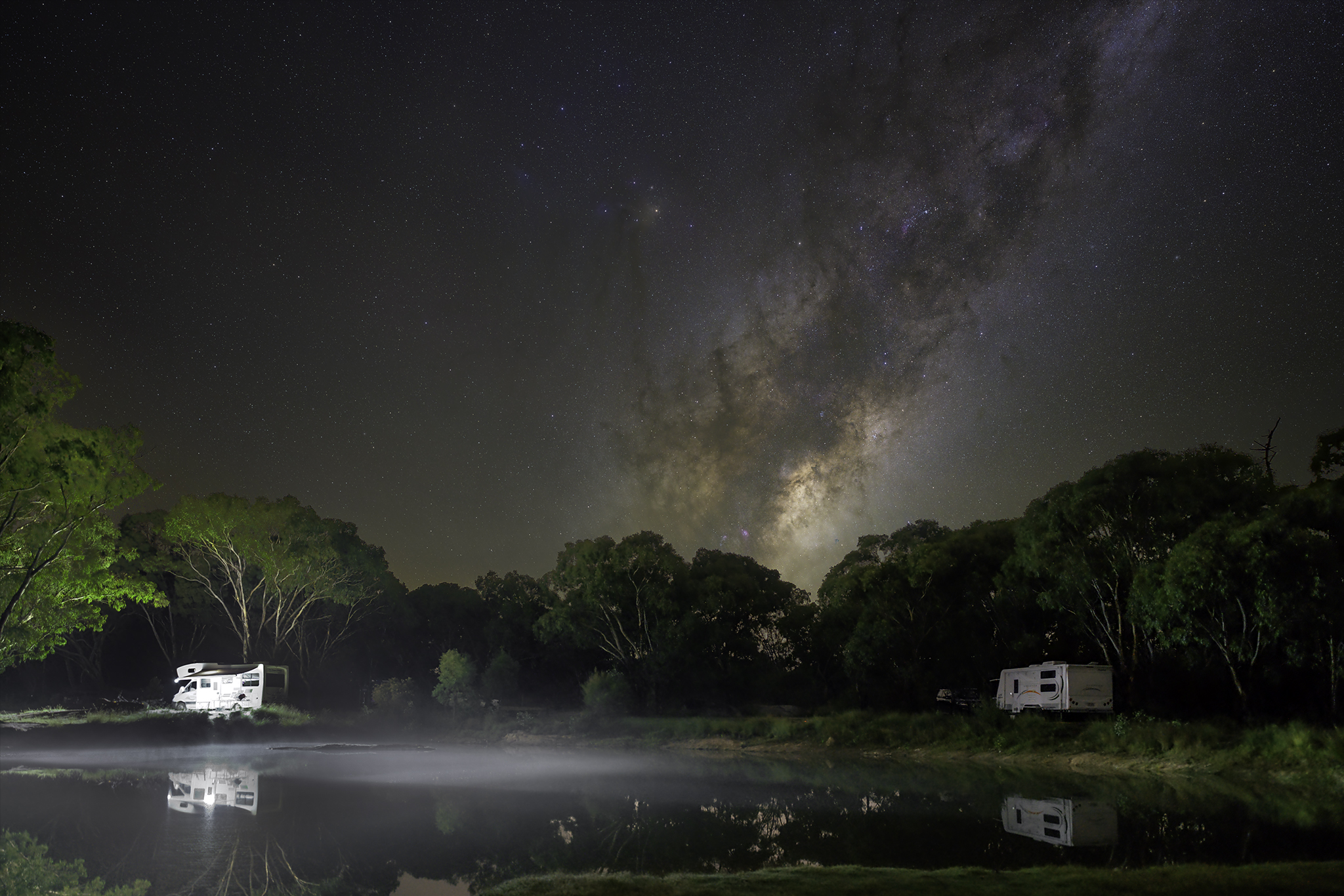 Camping under Milky Way